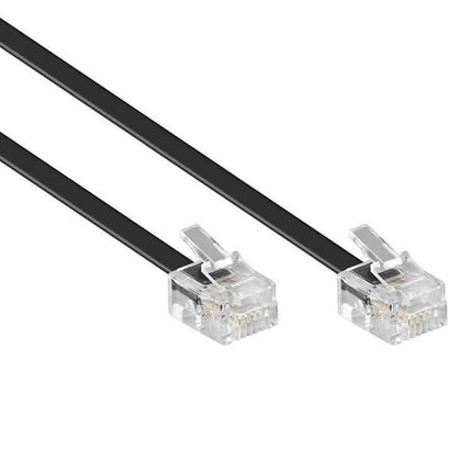 6 meter telefoonkabel - RJ11 - Zwart