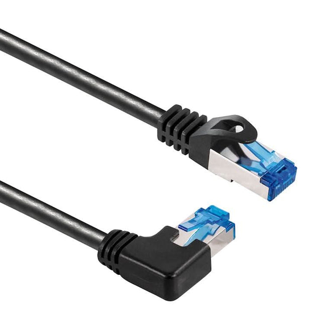 5 meter Cat 6a S/FTP (PiMF) netwerkkabel - 100% koper - LSZH - Haaks naar links