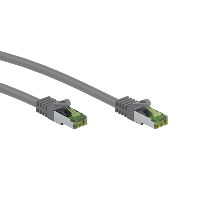 5 meter Cat 8 S/FTP (PiMF) netwerkkabel - GHMT-gecertificeerd - 100% koper - LSZH - Grijs