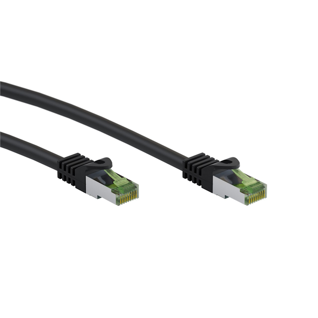 2 meter Cat 8 S/FTP (PiMF) netwerkkabel - GHMT-gecertificeerd - 100% koper - LSZH - Zwart