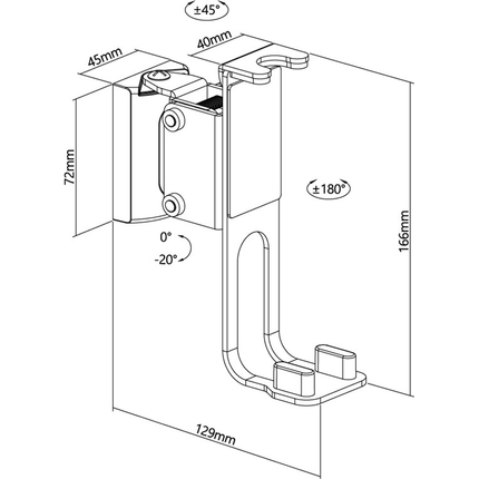 Set van 2 stuks - Muurbeugel voor Sonos One / One SL - Zwart - Kantelbaar & draaibaar