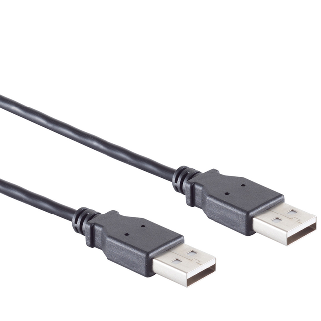 USB A naar USB A kabel - USB 2.0 - 5 meter - Zwart