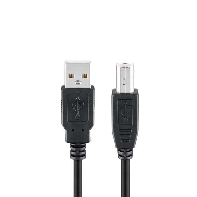 USB A naar USB B kabel - USB 2.0 - 1 meter - Zwart