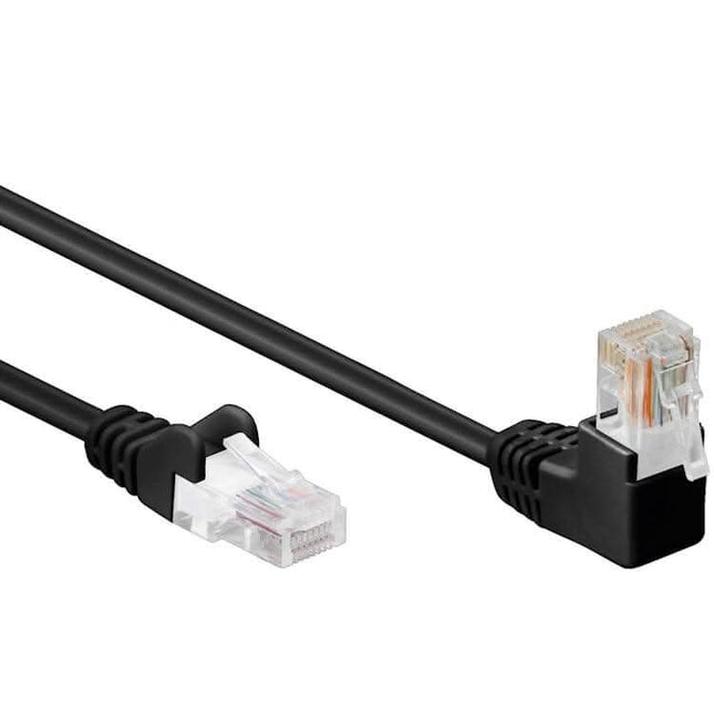 15 meter Cat 5e U/UTP netwerkkabel – Zwart - Haaks