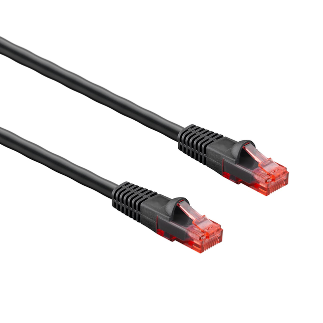 50 meter Cat 6 U/UTP netwerkkabel voor buiten - 100% koper - Zwart