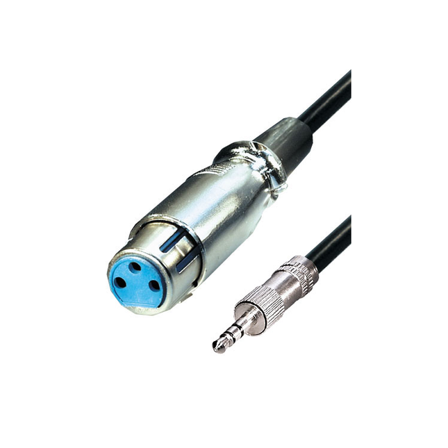 20 cm XLR female naar 3.5 mm jack male verloop