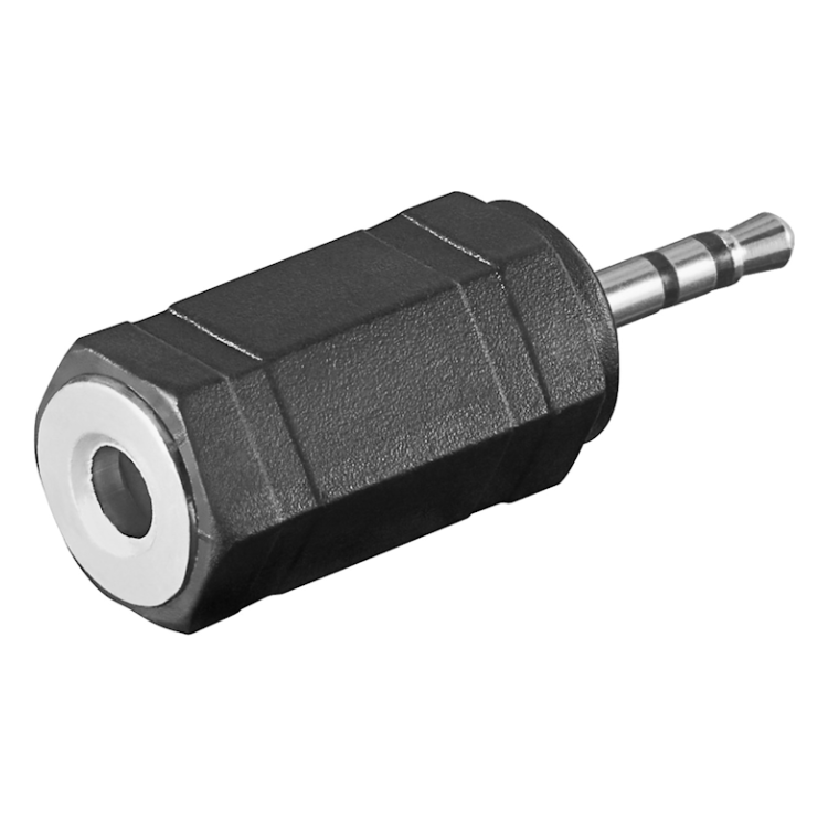 A2.5-3.5-A 3.5mm female jack naar 2.5mm male jack adapter - Stereo