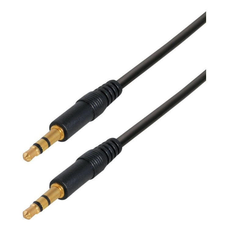 A3.5-MM-0.3-GP 3.5 mm jack audiokabel - 30 cm - Gold-plated - Transmedia Slim