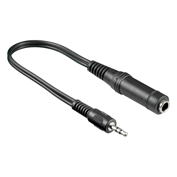 A3.5M-6.53V 3.5mm jack naar 6.35mm female jack koptelefoonadapter - Stereo