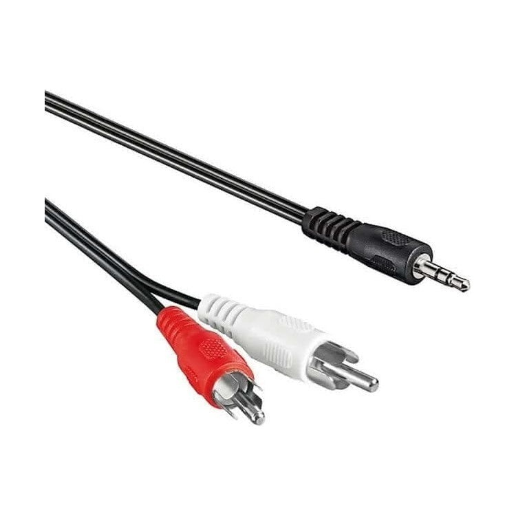 A3.5M-RCA-20 3.5 mm jack naar Tulp stereo audiokabel - 20 meter - RCA naar 3.5 mm jack
