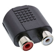 A3.5mmF-2RCA-A 3.5mm female jack naar 2x RCA female adapter - Stereo