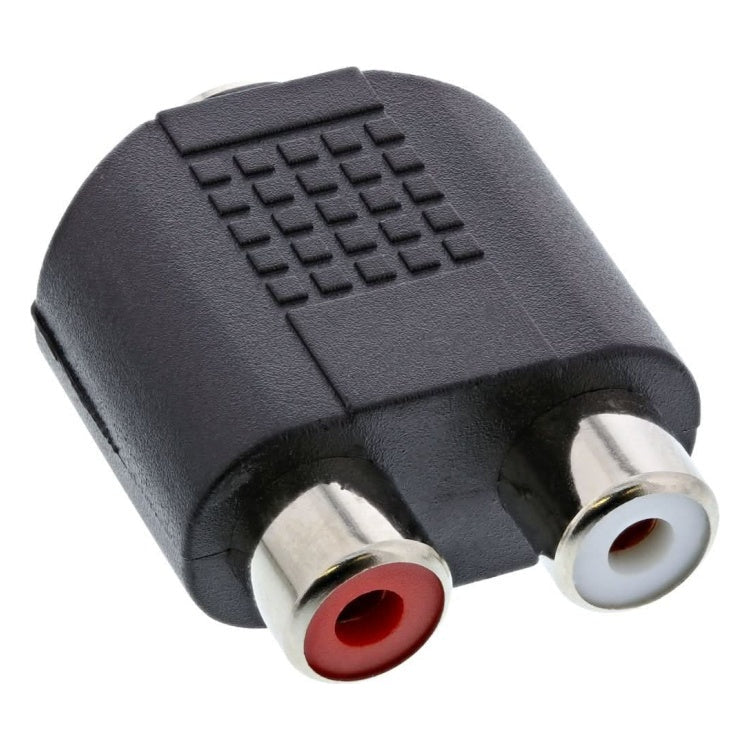 A3.5mmF-2RCA-A 3.5mm female jack naar 2x RCA female adapter - Stereo