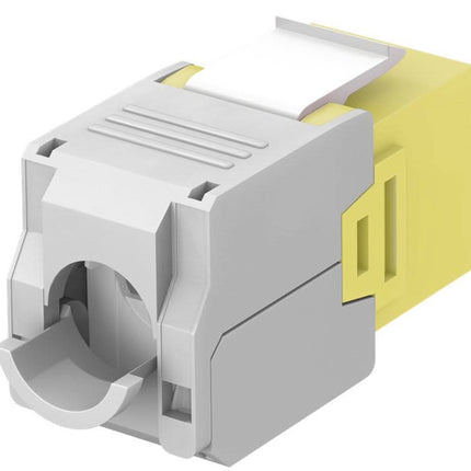 Cat 6a keystone - Geel
