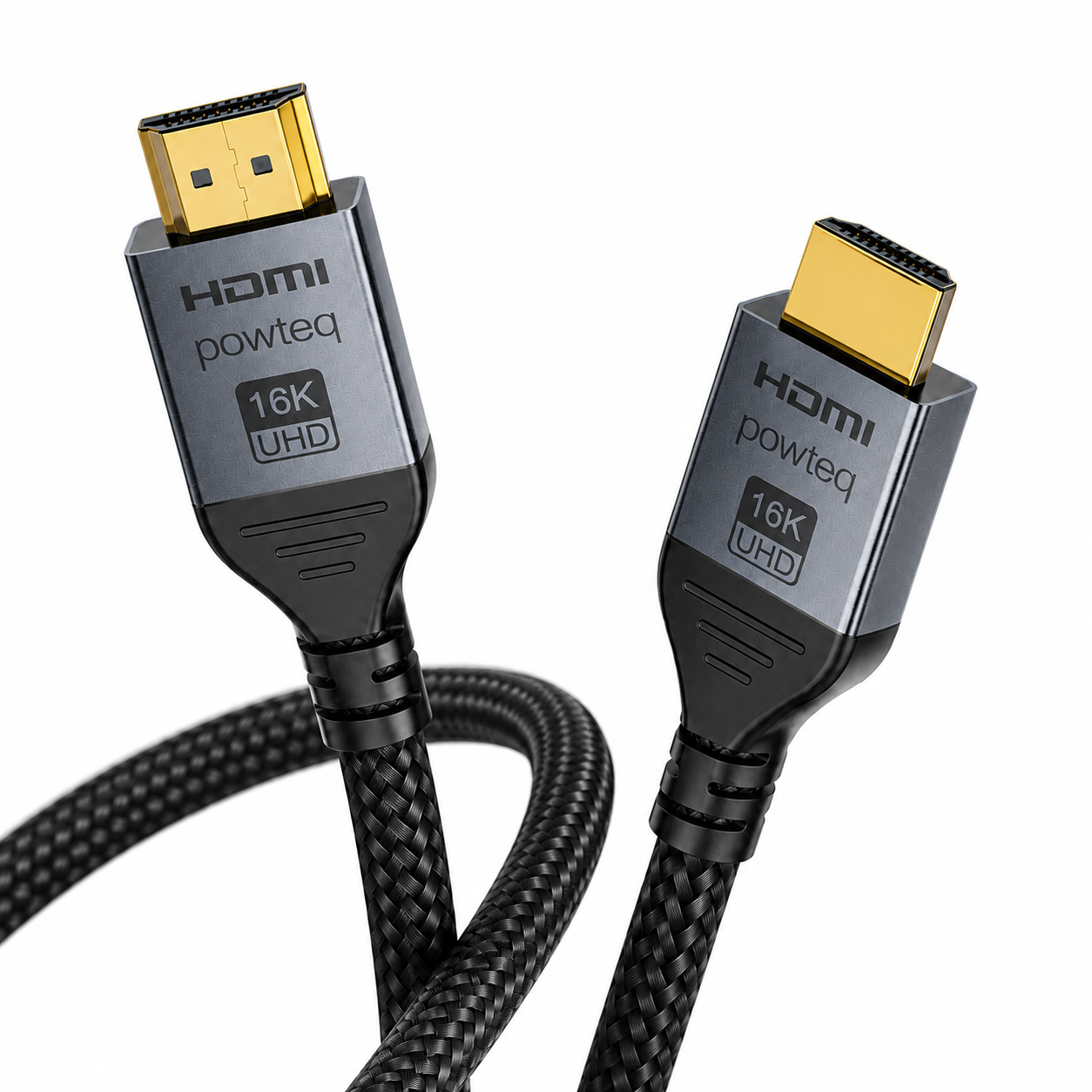 1 meter HDMI 2.2 kabel – 16K 60Hz + HDR – Nylon mantel