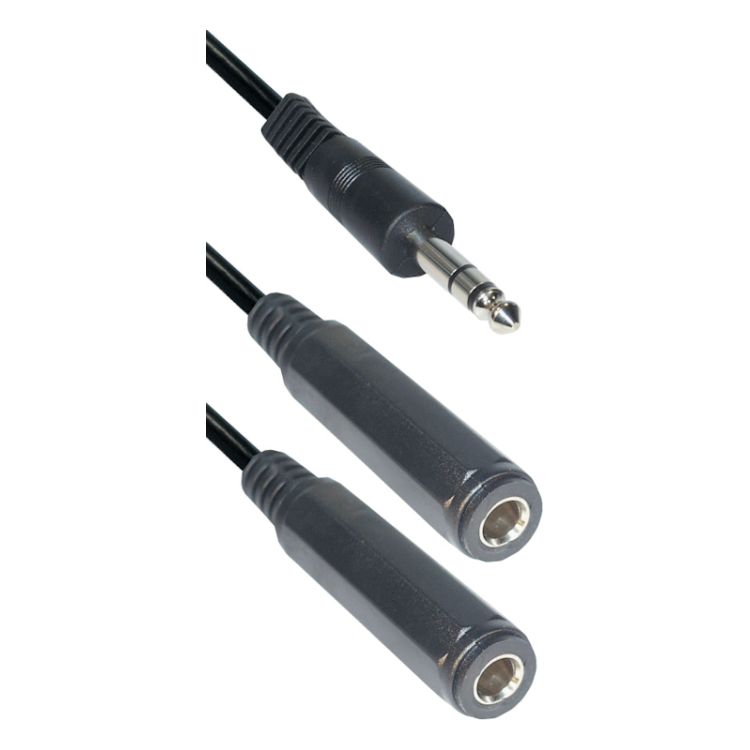 A6.3-SP 6,35 mm Jack male naar 2 x 6,35 mm Jack female - Stereo audio splitter - 20 cm