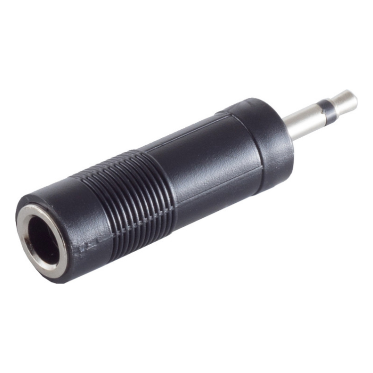 A6.35-3.5-MN 3.5mm mono male jack naar 6.35mm stereo female jack adapter