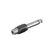 A6.35-RCA-A RCA female jack naar 6.35mm male jack adapter - Mono