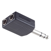 A6.35mm-2SP 6.35mm jack naar 2x 6.35mm female jack splitter - Stereo