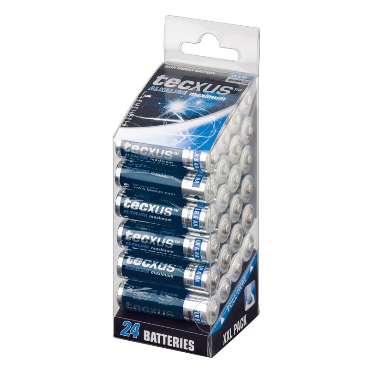 AA-TC-24 Tecxus alkaline 1.5 volt AA batterijen - 24 stuks