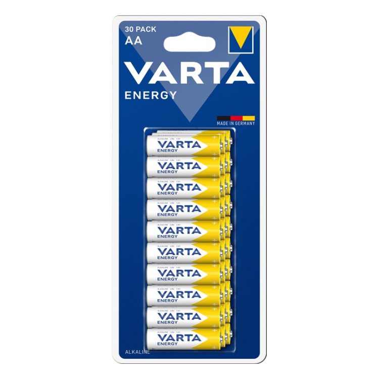 AA-VRT-30 Varta alkaline 1.5 volt LR6/AA batterijen - 30 stuks