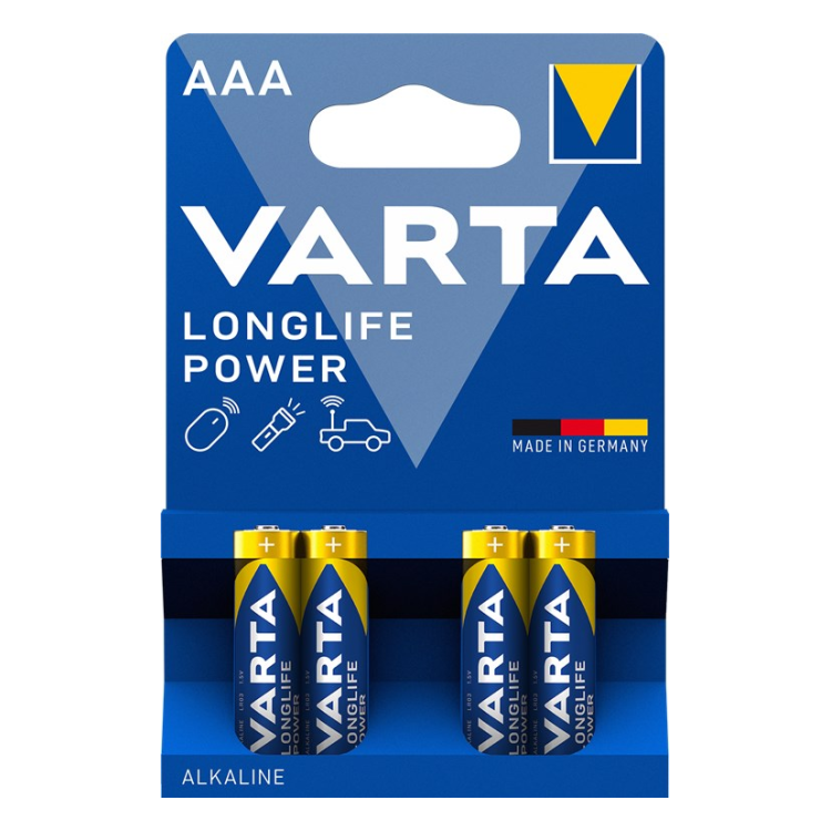 AAA-VRT-4-LL Varta Longlife 1.5 volt LR6/AA batterijen - 4 stuks