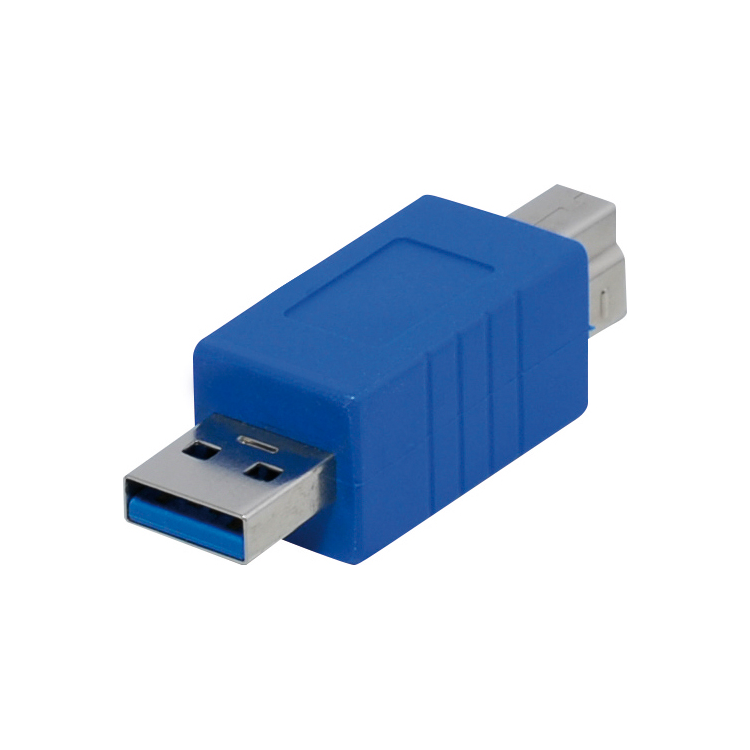 AC-1002 USB 3.0 adapter - USB-A male naar USB-B male - Blauw