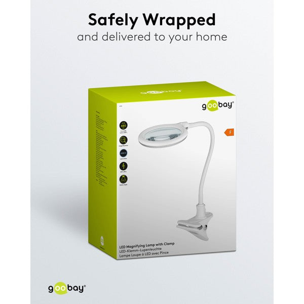 LED-Loeplamp met Klem – 6 W – 1,75x Vergroting – Wit