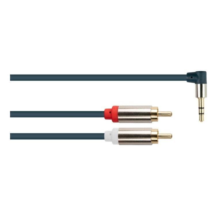 AL-A3.5MH-RCA-1 3.5 mm jack haaks naar Tulp stereo audiokabel - 1 meter - RCA naar 3.5 mm jack - Good Connections