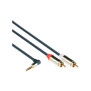 AL-A3.5MH-RCA-3 3.5 mm jack haaks naar Tulp stereo audiokabel - 3 meter - RCA naar 3.5 mm jack - Good Connections