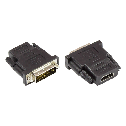 AL-DVI-D-HDMI HDMI-1.4 naar male DVI-D adapter, nickel-plated - 4K/30 Hz