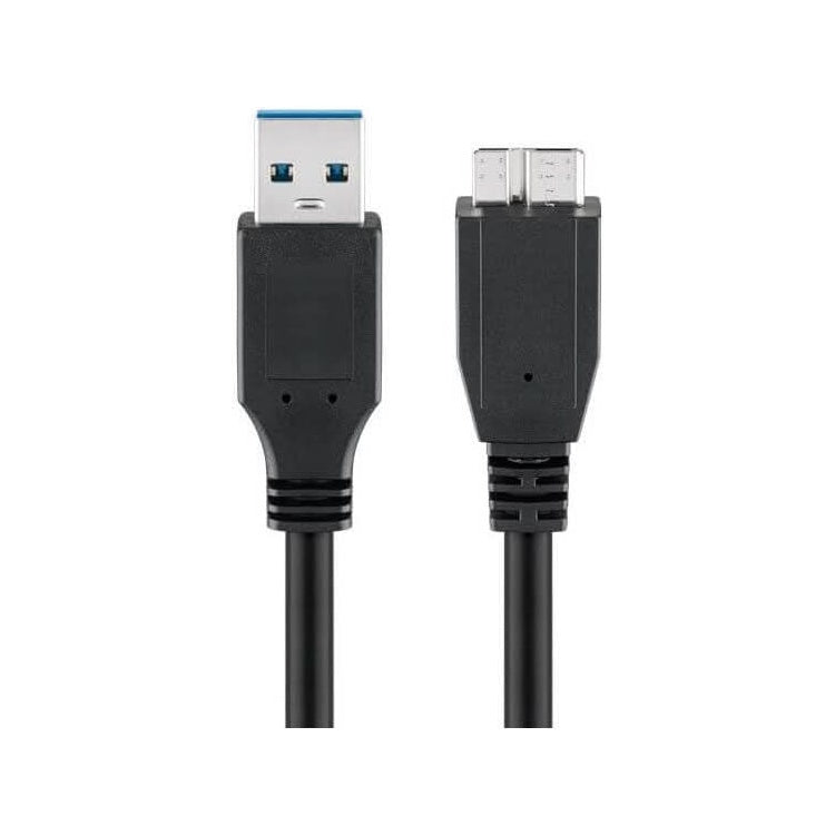 AL-USB3.0-MC-2 Micro Micro naar USB-A USB 3.0 - 2 meter - USB 3.0 - Zwart