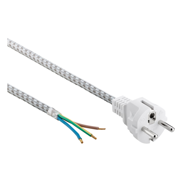 ASS-F-HT-WT-3 Hittebestendige aansluitsnoer met schuko stekker - 3 x 0,75mm - 3 meter