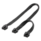 ATX-PWR-8PM-2x6+2PM PCIe Voedingskabel 8-pins (m) naar 2x 6+2-pins (m) - Y-adapter