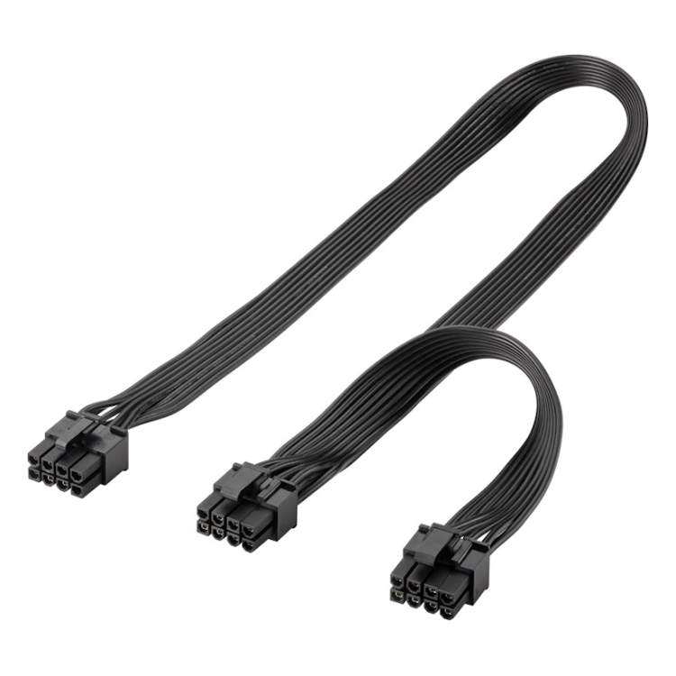ATX-PWR-8PM-2x6+2PM PCIe Voedingskabel 8-pins (m) naar 2x 6+2-pins (m) - Y-adapter