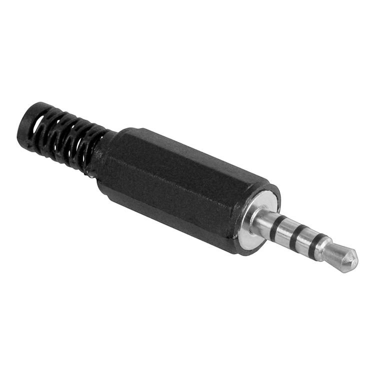 AUD-2 3.5mm male jack soldeerconnector - Stereo 4-pins