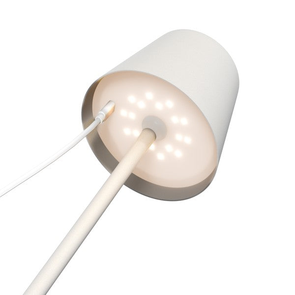 Draadloze LED-Tafellamp – 37,5 cm – Warm Wit – Dimbaar – Wit