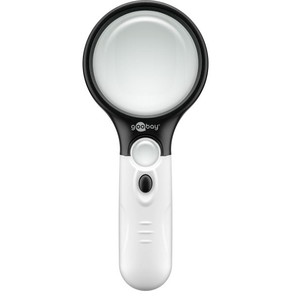LED-Leesloep met Verlichting – 1,75x en 12,25x Vergroting – Wit/Zwart
