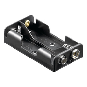 BAT-HDR-2AA-9V Batterijhouder 2x AA batterijen - Met push-on bevestiging - versie 1