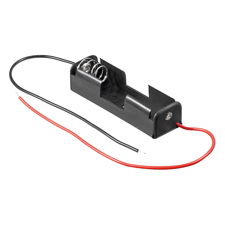 BAT-HDR-AA-DR Batterijhouder 1 AA batterij - Kabel met open einde