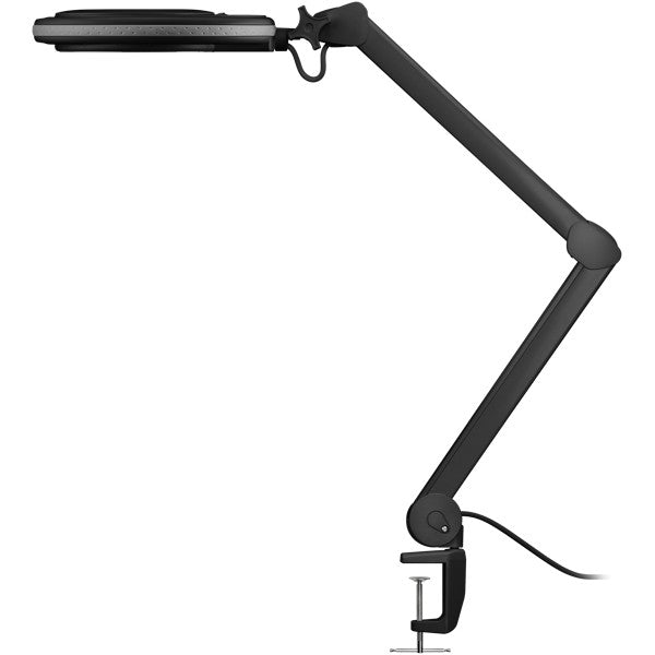 LED-Loeplamp met Tafelklem – Kristalglazen Lens – 8 W – 1,75x Vergroting – Zwart