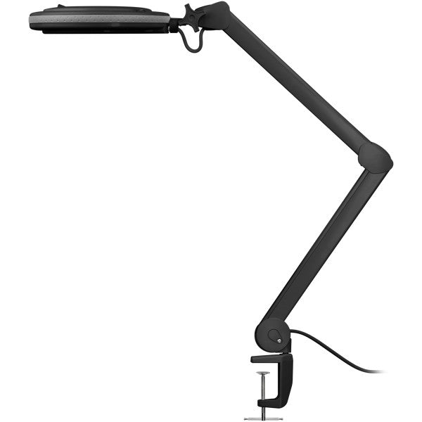 LED-Loeplamp met Klem – Dimbaar – 9 W – Kristalglas – 1,75x Vergroting – Zwart