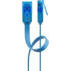 3 meter Cat 6a U/UTP platte netwerkkabel - 100% koper - Blauw