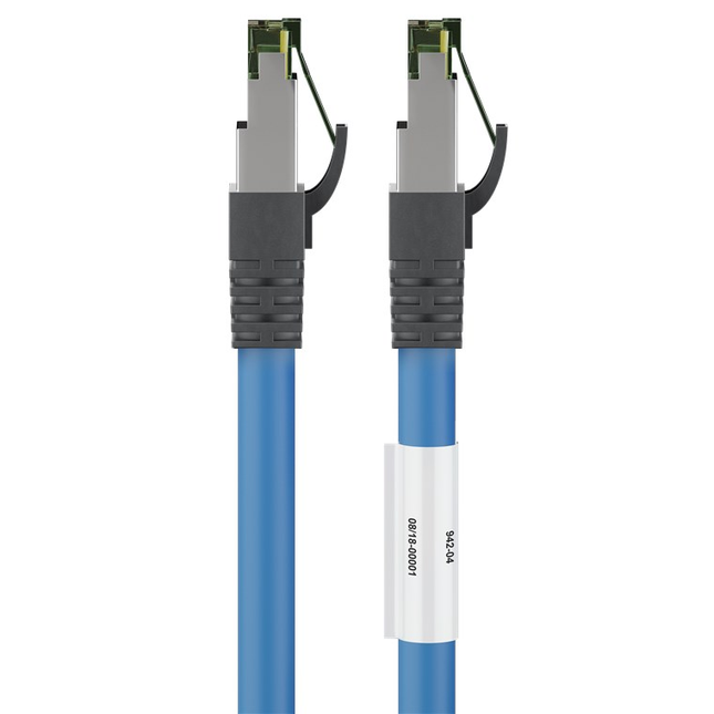 50 cm Cat 8 S/FTP (PiMF) netwerkkabel - 100% koper - LSZH - Blauw