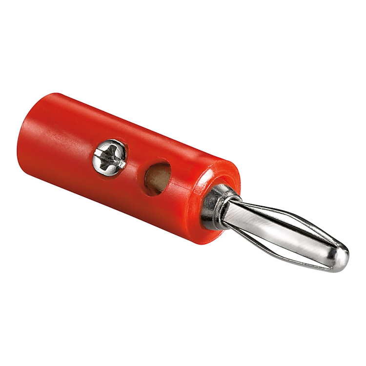 BN-PLG-RD Banaanstekker Rood - 4mm