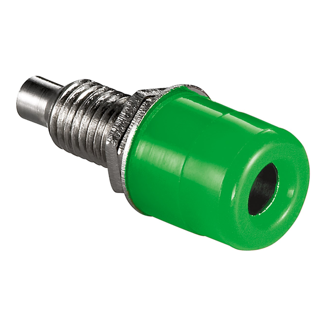 BN-SC-GR Banaansocket met schroefdraad behuizing - Groen - 4mm