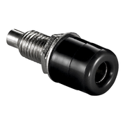 BN-SC-ZW Banaansocket met schroefdraad behuizing - Zwart - 4mm
