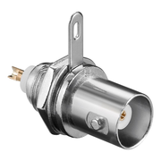 BNC-F-SLD BNC-aansluiting - Behuizingsmontage - Gesoldeerde Connector met Vergulde Pin