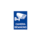 BRD1520 Bordje camerabewaking - Blauw / Wit - 15x20cm