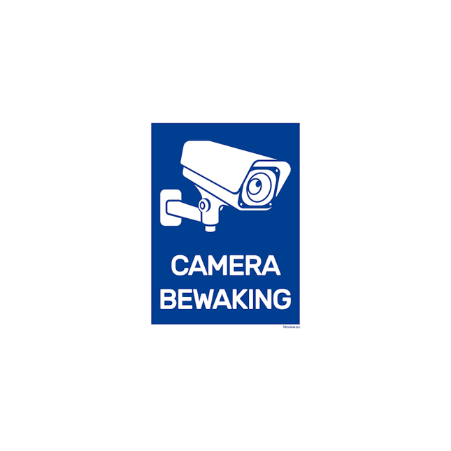 BRD1520 Bordje camerabewaking - Blauw / Wit - 15x20cm