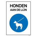 BRD1520HADL Bord Honden aan de lijn - 15x20 cm